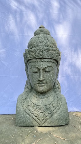 SHIVA BUST GREENSTONE 100 CM B FRONT